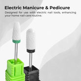 Color-Coded Ceramic Nail Drill Bits — 10-Pack